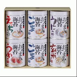 おつまみ海苔6缶詰合せ
