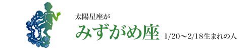 太陽星座がみずがめ座